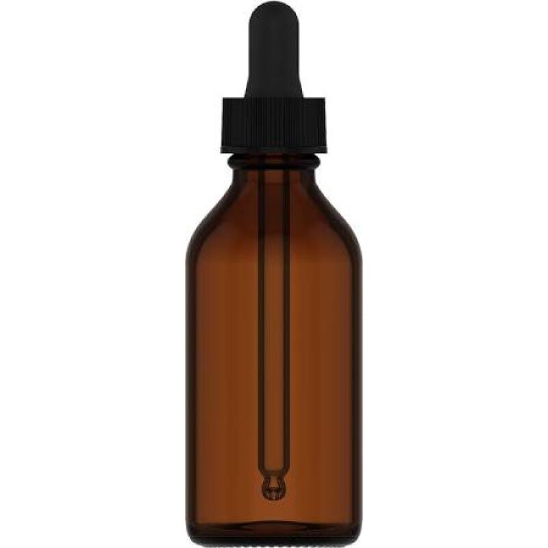 Dropper Bottles, Amber, Black Lids