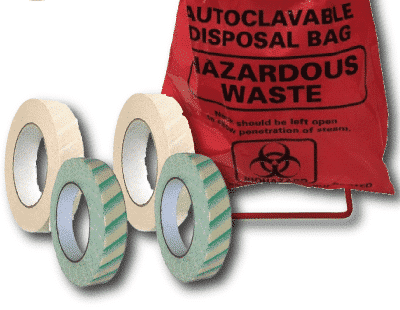 Autoclave Tape, Bags and Biohazard Bags