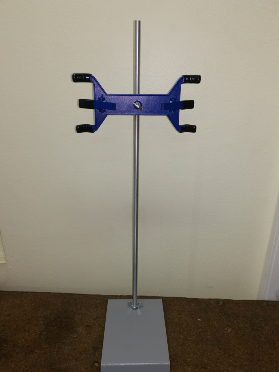 Complete Burette Stand (Base+Retort Rod+Double Burette Clamp) Grey/Bl - Image 2